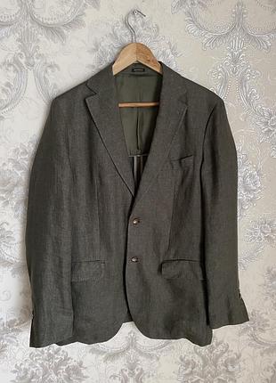 Чоловічий блейзер з льону massimo dutti