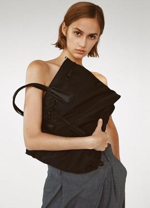 Нейлонова сумка tote zara