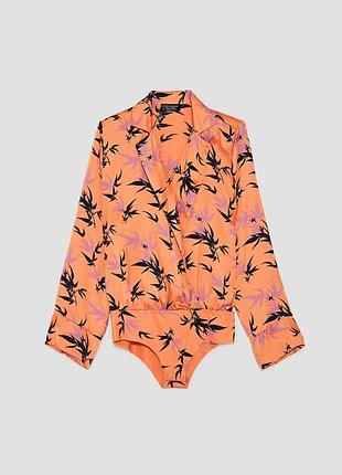Боді блуза zara сатинове