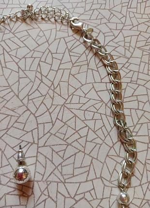 Набор из 2х украшений посеребренный 4