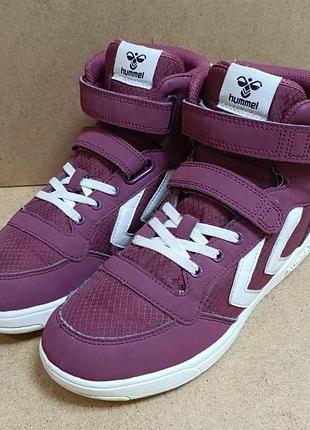 Кеды хайтопы датского бренда hummel на липучках