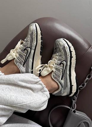 Кросівки жіночі nike p-6000 | silver metallic premium