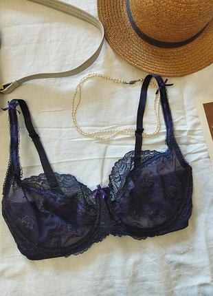 Кружевной бюстгальтер elle macpherson intimates artistry bra 70e (32e) темно-фиолетовый