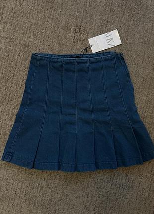 Нова джинсова спідниця zara. розмір xs (34) (але маломірить, не підійшло в розмір), із біркою