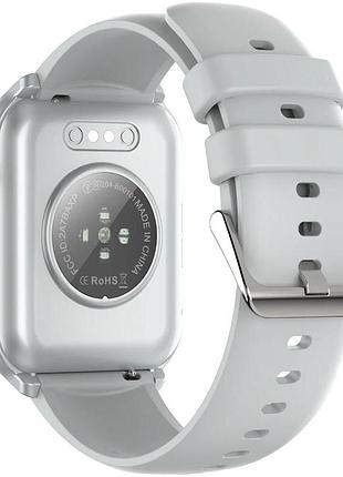 Смарт-годинник blackview r30 max 1,91" tft 280×320 bluetooth 5.2 з пульсометром, крокоміром і мікрофоном 450 маг silver 6