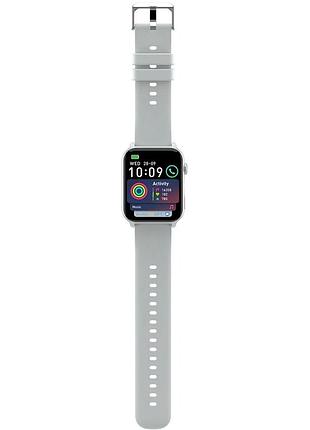 Смарт-годинник blackview r30 max 1,91" tft 280×320 bluetooth 5.2 з пульсометром, крокоміром і мікрофоном 450 маг silver 8