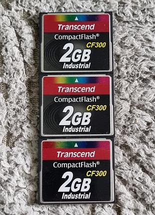 Карта пам'яті 2 гб transcend industrial cf300 7.23-10.2/21.8-28.6 compactflash cf compact flash трансенд