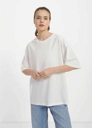 Футболка женская оверсайз молочная, l