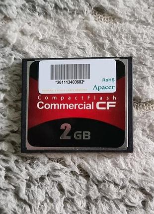Карта памяти 2 гб apacer commercial 3.38/16.6 compactflash cf compact flash апасер ap-cf002gf3er-nrj
