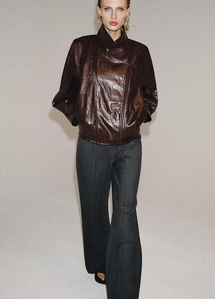 Куртка з штучної шкіри zara - s, m, xl