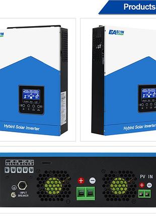 Гібридний інвертор easun 2.2kw 12 v isolar-smh-ii-2.2kw (2200va/1800w, max ch 80a, ac 60) wi-fi