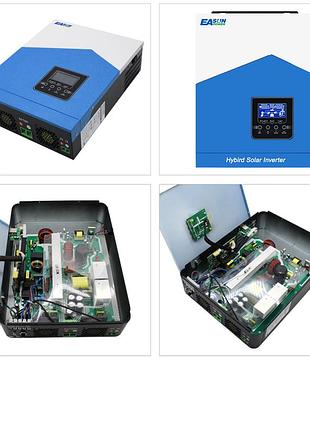 Гібридний інвертор easun 2.2kw 12 v isolar-smh-ii-2.2kw (2200va/1800w, max ch 80a, ac 60) wi-fi 4