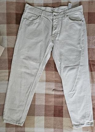 Мужские джинсы pull &amp; bear standard jeans, бежевые, w36