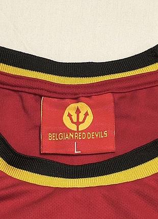 Belgian red devils carrefour No12 - фанатская футболка сб. бельгии - бельгийские красные дьяволы - l