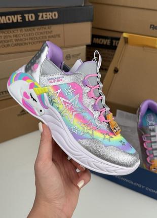 Стильные мигающие кроссовки  на резинах skechers unicorn