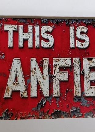 Футбольна табличка, декор стадіон fc liverpool anfield