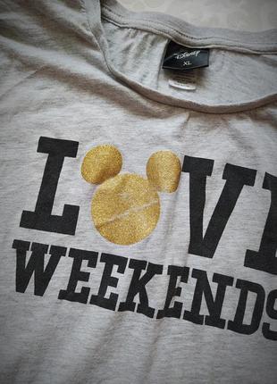 Кофта disney микки маус i love weekends размер xl хлопок2 фото