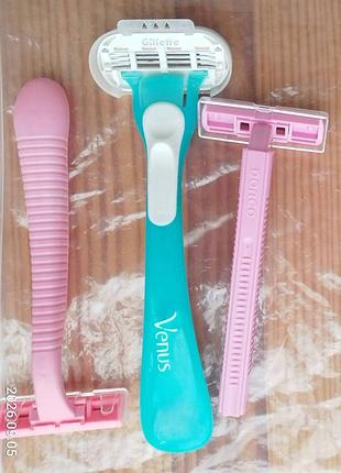 Станок для бритья женский бритва gillette venus и другие 3 штуки набор