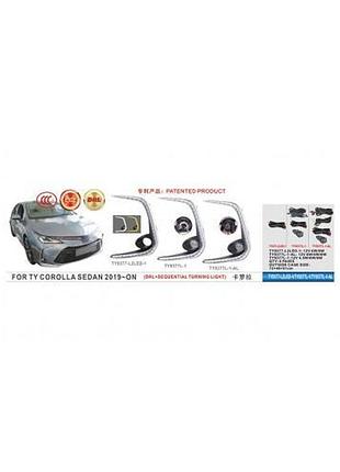 Фары доп.модель toyota corolla sd 2018-/ty-9377-l2led-1/led-12v6w6w/hакладки/drl+turn/эл.проводка