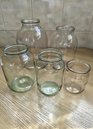 Банки стеклянные 0.5 л, 1 л, 1,5, 2л, 3 л. цена снижена