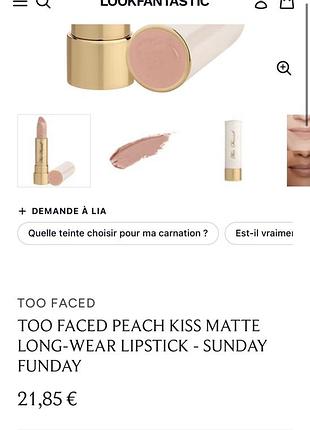 Помада too faced sunday funday 5