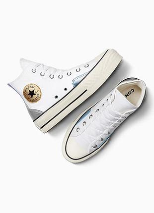 Кросівки converse all star lift platform y2k chrome, us 8,5