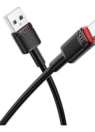 Кабель для зарядки и передачи данных usb borofone bx110 premium usb to type c 3a 1м black