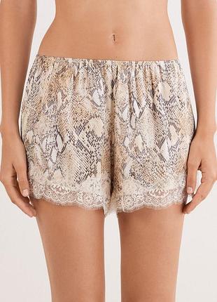 Intimissimi шорты из вискозного атласа с кружевом
