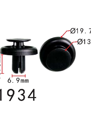 Клипсы c1934 распорные toyota lexus 90467-07215 9046707215 11370 100шт