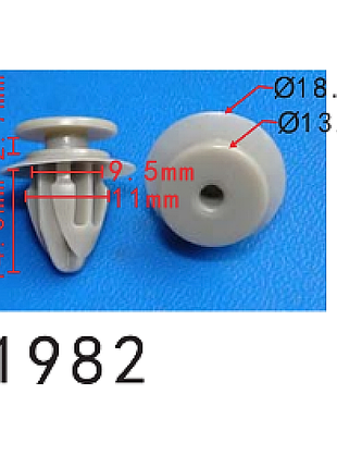 Клипсы c1982 обшивки карты двери молдинги mazda kd53-51-w24 kd5351w24 15819
