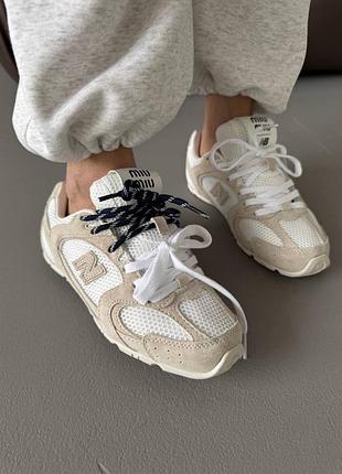 Кросівки жіночі new balance 530 x miu miu | grey / white net premium