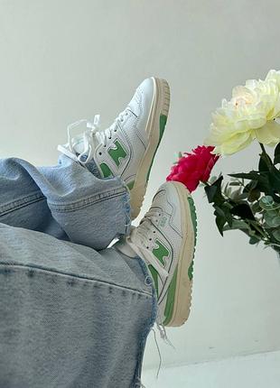 Кросівки жіночі new balance 550 | white / green