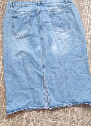 Джинсовая юбка xl-2xl-3xl 4