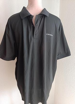 Поло чоловіче чорне icepeak (розмір 58 / 3xl) / спортивне технологічне поло айспік