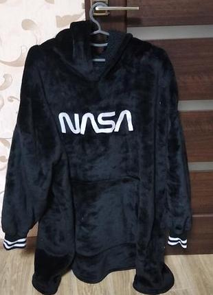 Очень теплый пончо,халат nasa, один размер