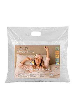 Подушка 50х70 sleep time микрофибра plain white тм arcloud