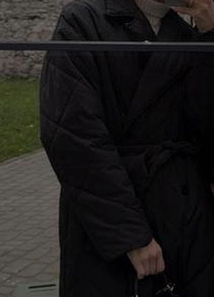 Стьобане пальто zara 7