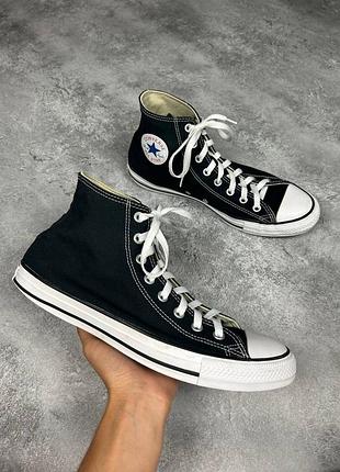 Кеди convers all star конверс чорні високі 44 28.5см