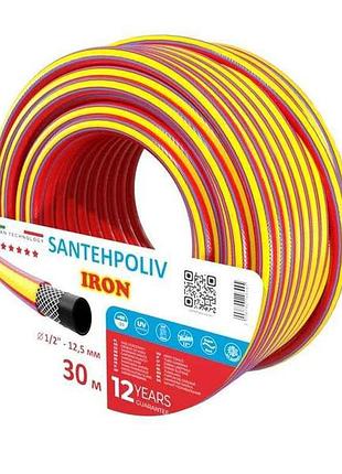 Шланг для поливу 1/2 30м iron (бухта) пвх тм santehpoliv