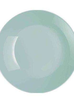 Тарелка глубокая 20см diwali light turquoise круглая тм luminarc