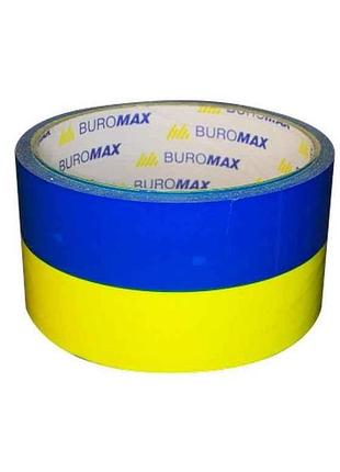 Клейка стрічка 35м упаковочна patriot, 48 мм, синьо-жовта тм buromax