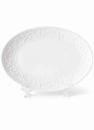Блюдо овальне фарфор 30см dolche vita 30311-00 тм snt