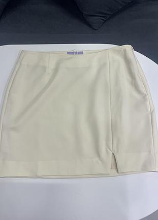 Жіноча міні спідниця розмір l, xl молочний