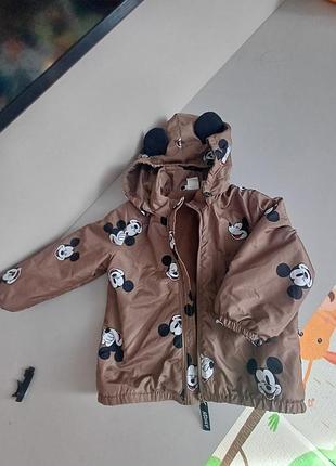 Куртка осень на флисе h&amp;m 86 р. на 1-1,5 г.