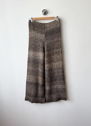 Zara шерсть вязаные широкие брюки