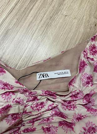 Топ в квітковий принт zara 4