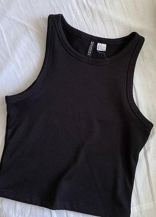 Топ халтер в рубчик h&m