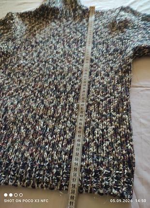 Меланжевый теплый свитер с горлом s,m 5