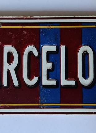 Футбольная табличка, декор fc barcelona