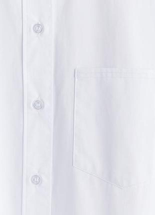 Белая рубашка h&amp;m 100%котон 5